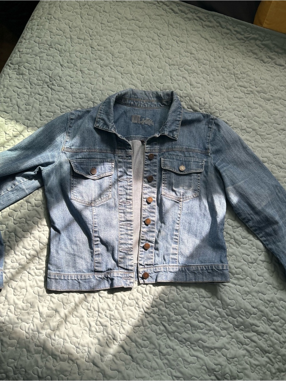 Kut from the Kloth Light Blue Denim Jacket - Picture 3 of 4